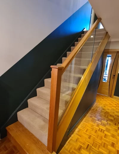 Modern staircase finished with expert painting services