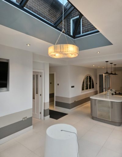 Domestic painting and decorating services for bright contemporary hallway